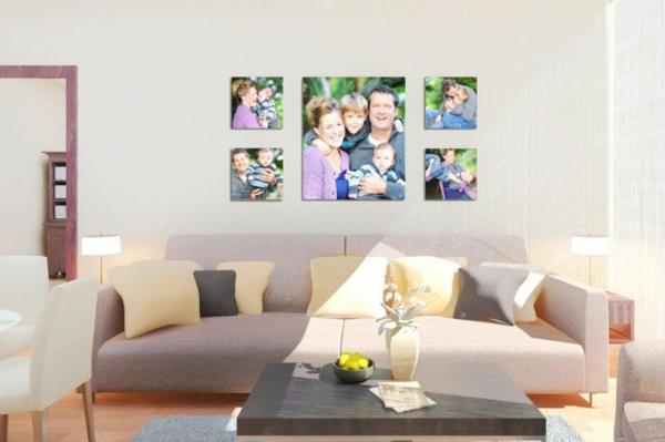 Valokuvat perhe viihtyisä huone tehdä kankaalle itse elää