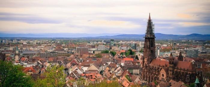 Näkymä Freiburgin kaupunkiin
