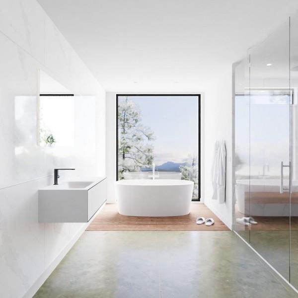 Vapaasti riippuva pesuallas perusyksiköllä tyylikkääseen kylpyhuoneeseen, minimalistiseen ja tyylikkääseen kylpyhuoneeseen