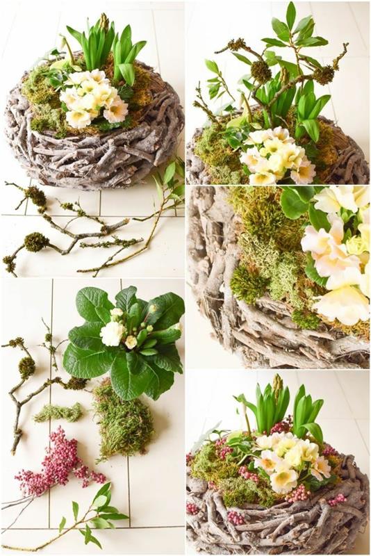 Tee kevään koristeita itse, näpeytä luonnonmateriaaleista sammalan esikko