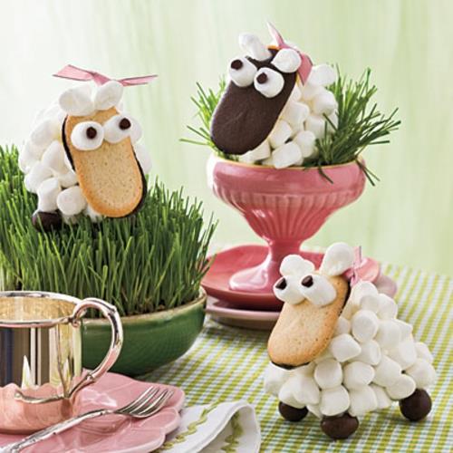 Kevään koristeet pääsiäiseksi tinker baa baa mustavalkoiset lampaat