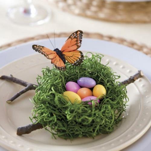 Kevät koristelu Pääsiäinen tinker pesä munat perhonen