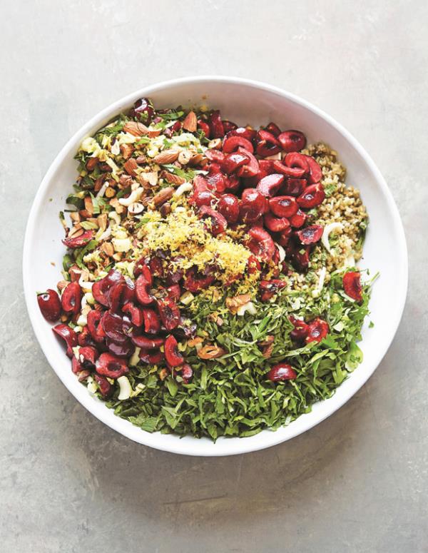 Tuoreet kesäsalaatit Freekeh Tabule Lähi -idästä