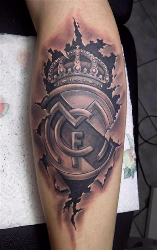 Jalkapallo tatuointi kuvia tatuoinnit käsivarsi Real Madrid