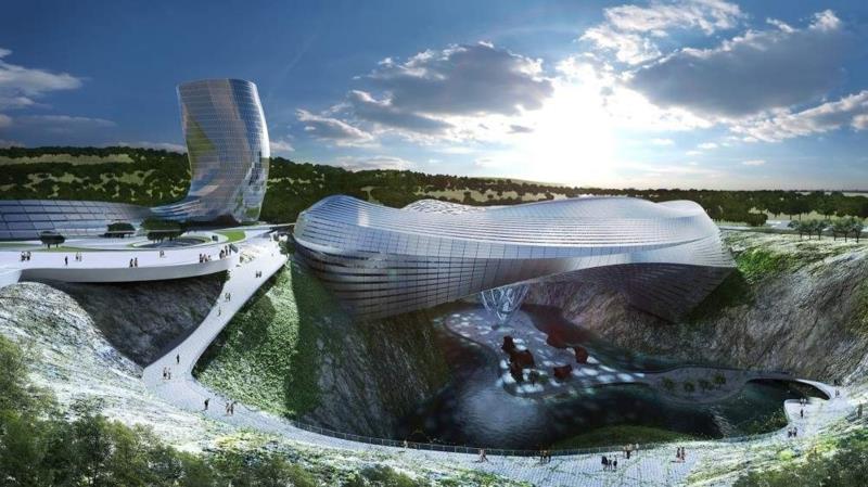 Futuristinen arkkitehtuuri rakentaa ja elää Dawang Mountain Resort Kiinassa