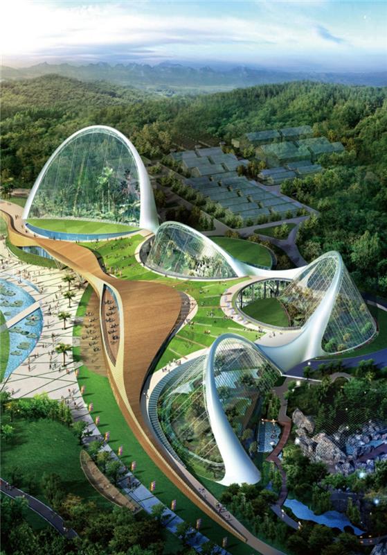 Futuristisen arkkitehtuurin rakentaminen ja elävä ecorium Etelä -Korea