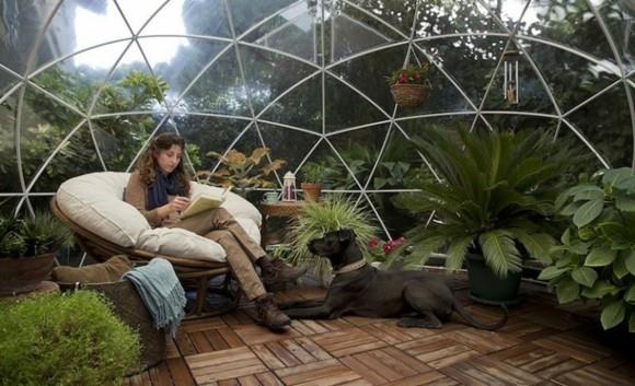 Puutarha iglu moderni talvipuutarha puutarhakalusteet vihreä keidas