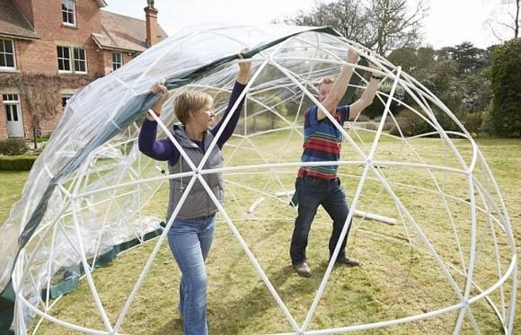 Puutarhan iglu rakentaminen Talvipuutarhasuunnittelu Garden IGLOO
