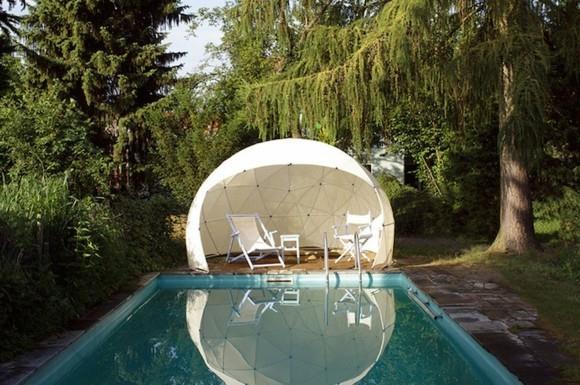 Puutarha iglu moderni talvipuutarha puutarha uima -allas lounge kalusteet