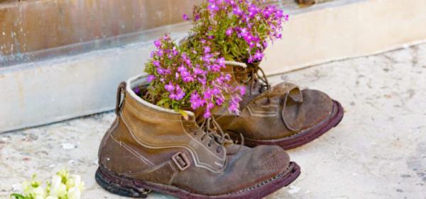 Puutarhanhoitovinkkejä kaikille vanhoille kengille kukka -astioina
