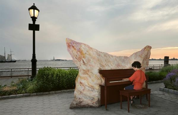 Käytetty pianojen marmorinen eksentrinen muotoilu