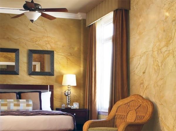 Keltainen seinämalli Stucco Veneziano Venetian kipsi
