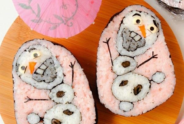 Säröillä sushi lumiukko tyypit olaf