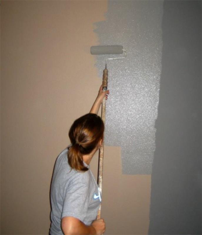 Maali glitter seinä maali laventeli eteinen yötaivas seinä