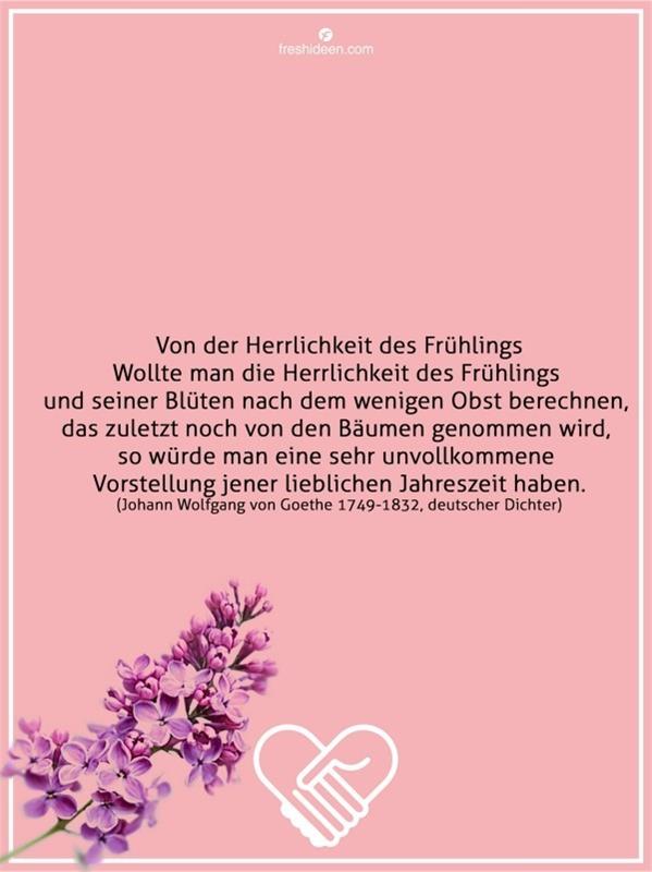 Goethe lainaa keväästä