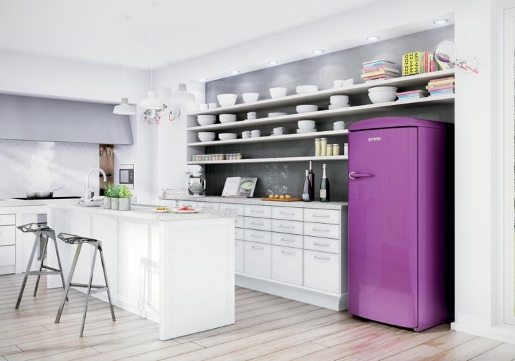 Gorenje Retro Jääkaappi Violetti Keittiö Ideoita