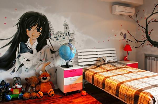 Graffitiseinän koti nuorten makuuhuone