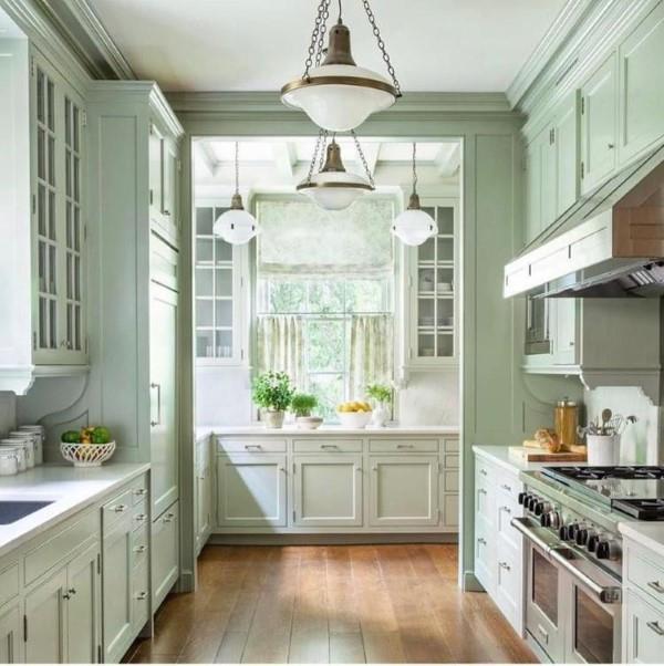 Grandmillennial Style - Tarkastelemme läheltä Granny Chic -keittiöideoita kaunista vihreää pastellia