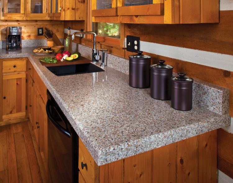 Graniittiset työtasot hyödyttävät keittiön suunnitteluideoita puukeittiö