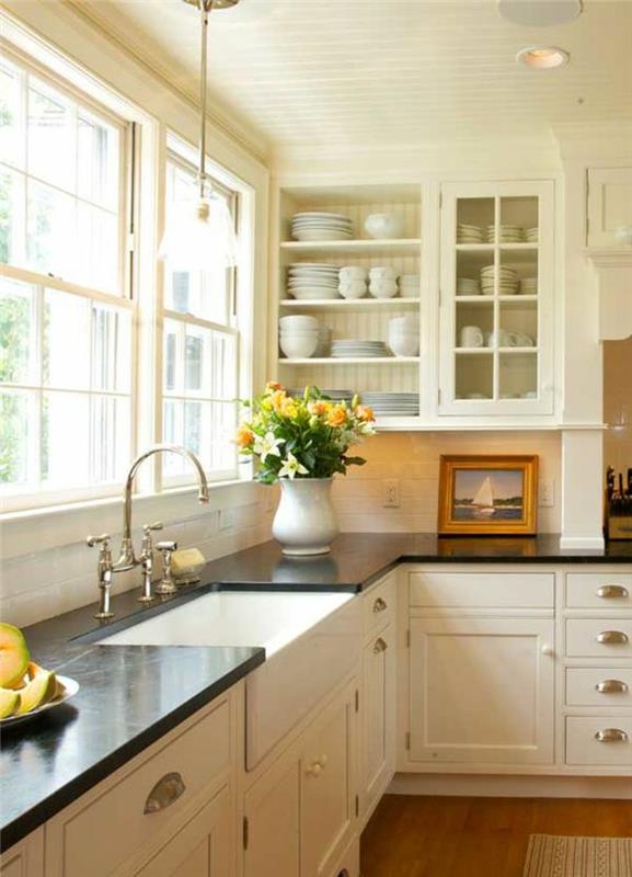 Graniittiset keittiön suunnitteluideat retro -tyyliin