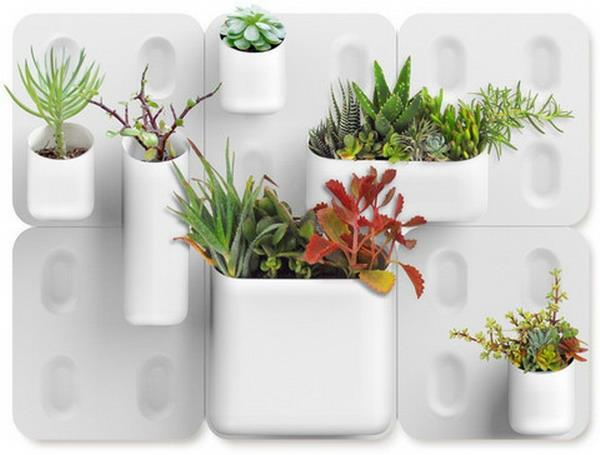 Vihreät kasvit kuvaa suunnittelun modulaarista järjestelmää
