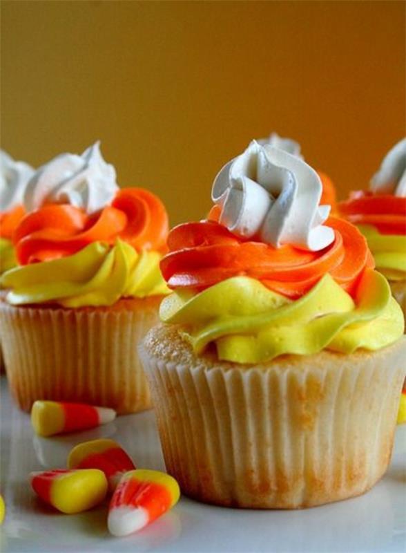 Kauhu Muffinit Halloween leivonnaiset Halloween jälkiruoka värit