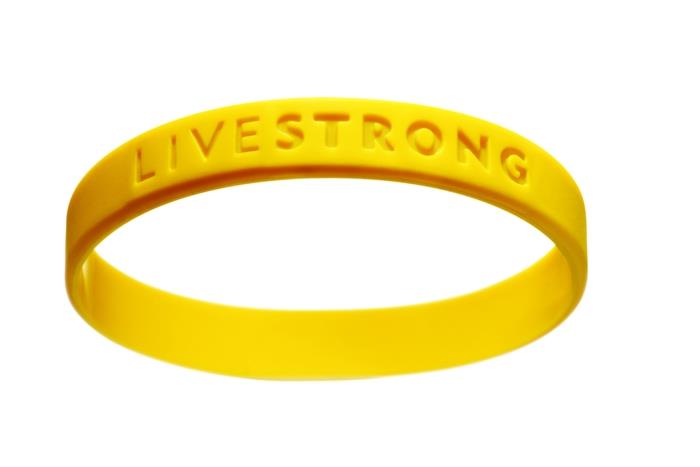 Kumi-rannerenkaita, joissa on viestigeeli-Lance-Armstrong-kokoa