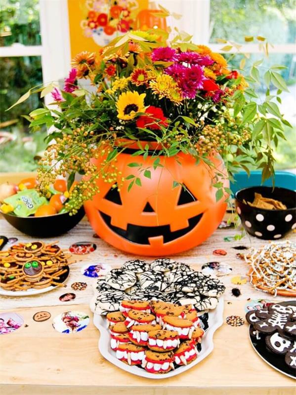 Halloween -koriste -käsityöideoita pöydän suunnittelu