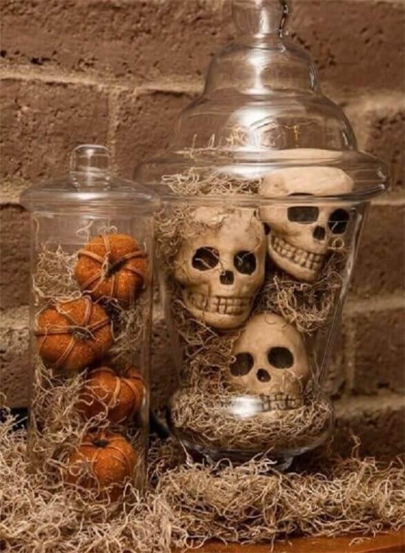 Halloween -koriste -käsityöideoita lasissa