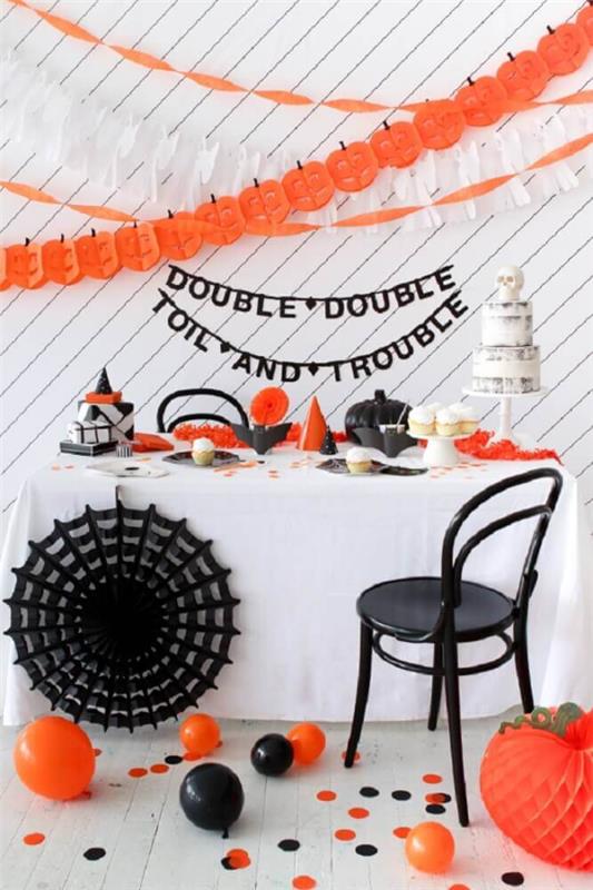 Halloween -koriste -seinän suunnittelu ja juhlat