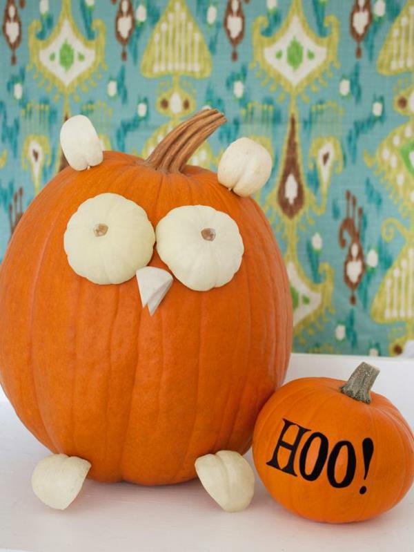Halloween -koristepöllöt kurpitsat boo