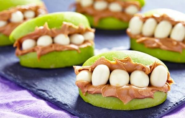 Halloween ruoka lapset terveelliset välipalat sormiruoka kylmä omenan suu