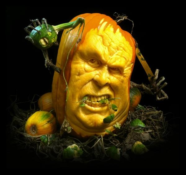 Halloween veitsi kurpitsa veistämällä taideideoita