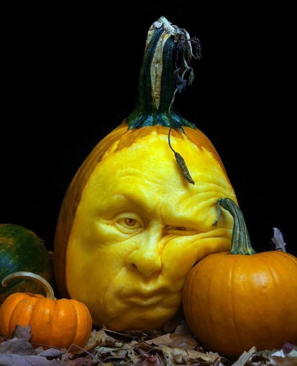 Halloween kyllästynyt kurpitsa veistämällä taide nukkua