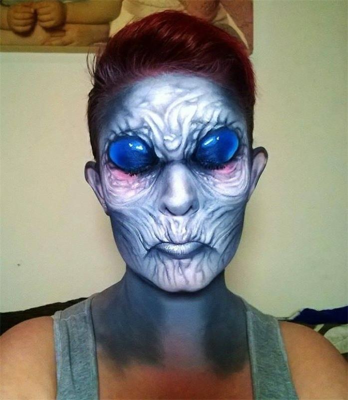 Halloween-meikkiideoita pelottavia meikkivinkkejä Nikki Shelley