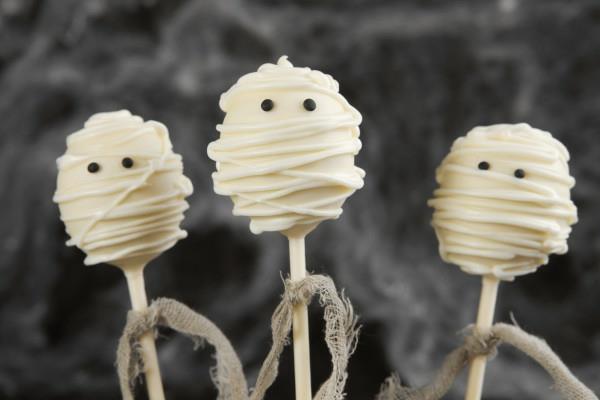 Halloween -juhla tikkari valkoista suklaata ruoka lollypop