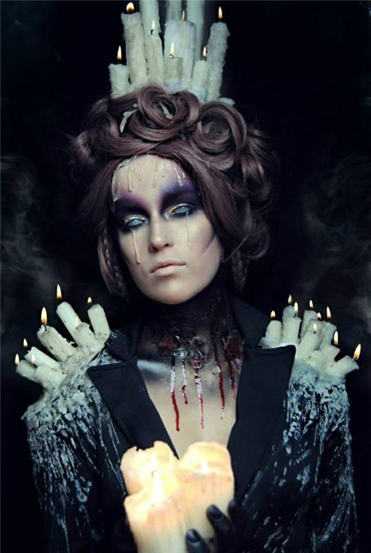 Halloween-meikkiideoita Joyce Spakmanilta kynttilöillä