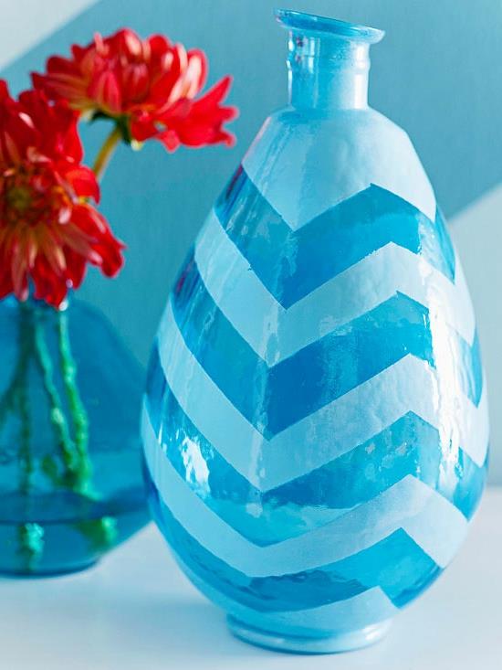 Käsintehdyt joululahjat ystävät lasi kukka maljakot chevron