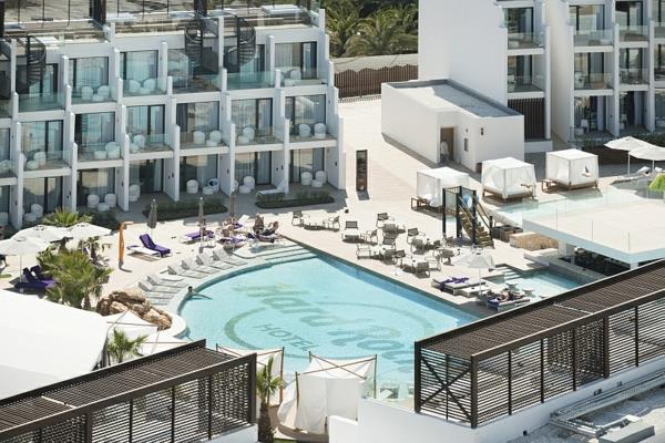 Hard Rock Hotel Ibizalla näkymä ylhäältä