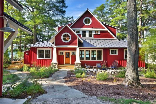 Talon maalausväri punainen talon julkisivun väri