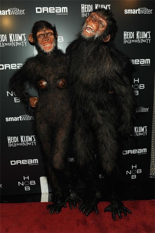 Heidi Klumin apinan puvut Halloween