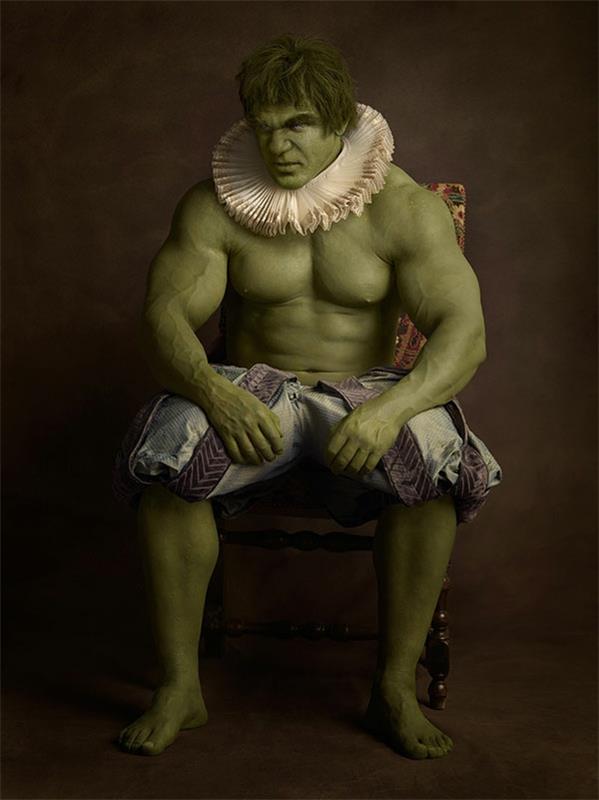 Sankarit roistot flaamilainen muotokuva maalaus Hulk