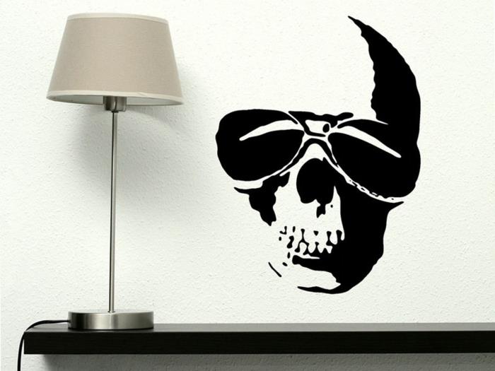 Helloween deco valkoinen musta seinätarra