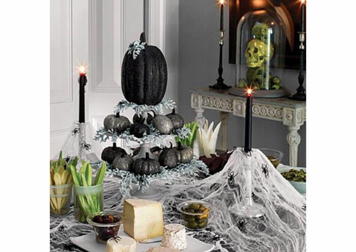 Helloween deco valkoinen pöytäkynttilä
