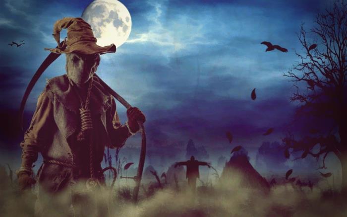 Helloweenin puvut ja variksenpelätin