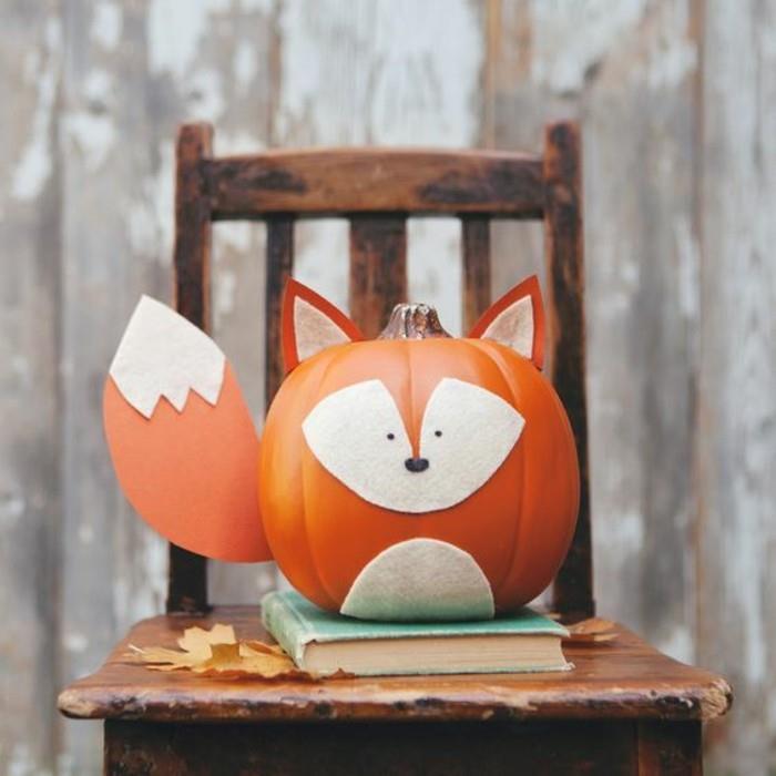 Herbstdeko hawolleen kurbis fuchs deco ideoita