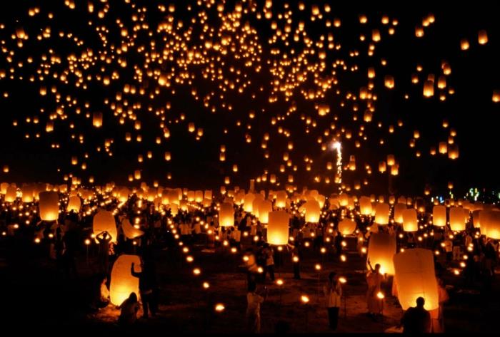 Taivaan lyhdyt festivaalin valot