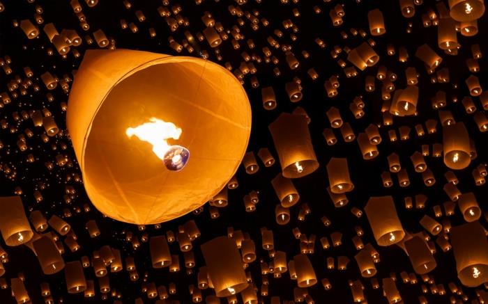 Taivaan valo valo festivaali lähikuva