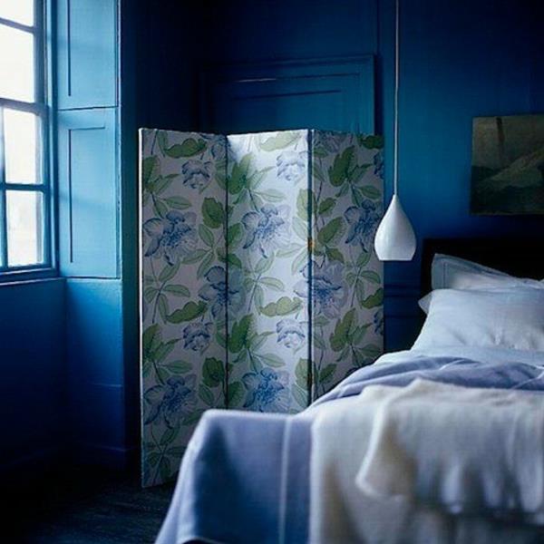 Mukava sininen makuuhuone uskomattoman yksinkertainen kaunis riippuva yölamppu