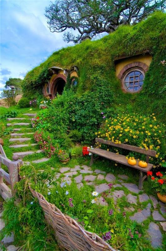 Hobbiton Uuden -Seelannin näkymä